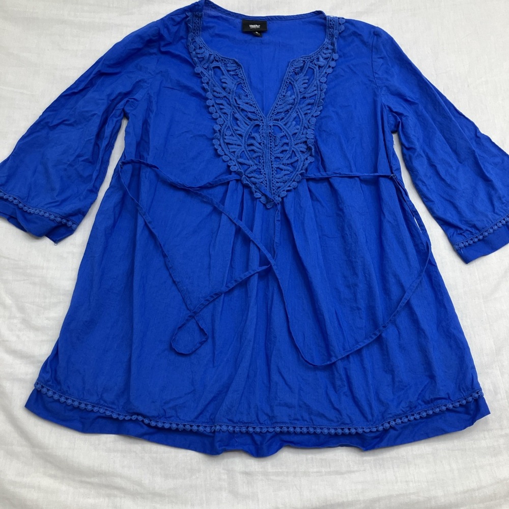 Woman's Moschino Electric Blue Long Sleeve Tunic. Size Small